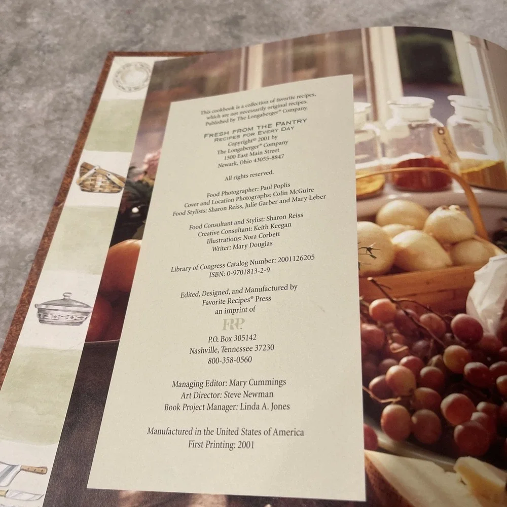 Fresh from the Pantry Recipes Cookbook Every Day by Longaberger Company Staff